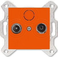 Розетка TV+R Оконечная без рамки ABB EPJ Levit 1-м. оранжевый картинка